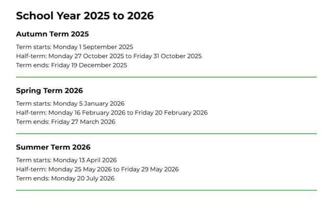 Term Dates Term Dates